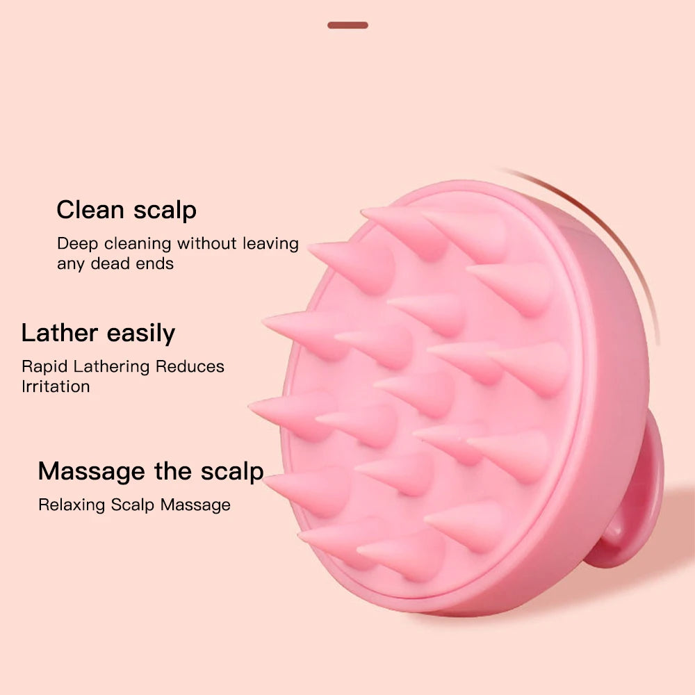 Silicone Head Scalp Massage Comb Hair Washing Brush Soft Scalp Massager for Hair Growth Shampoo Brush Shower Comb Hair Care - Artigo Importado