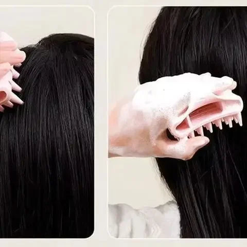Scalp Massager Shampoo Brush Hair Washing Scalp Brush Soft Silicone Scalp Massager Hair Comb For Dandruff Removal Shampoo Brush - Artigo Importado