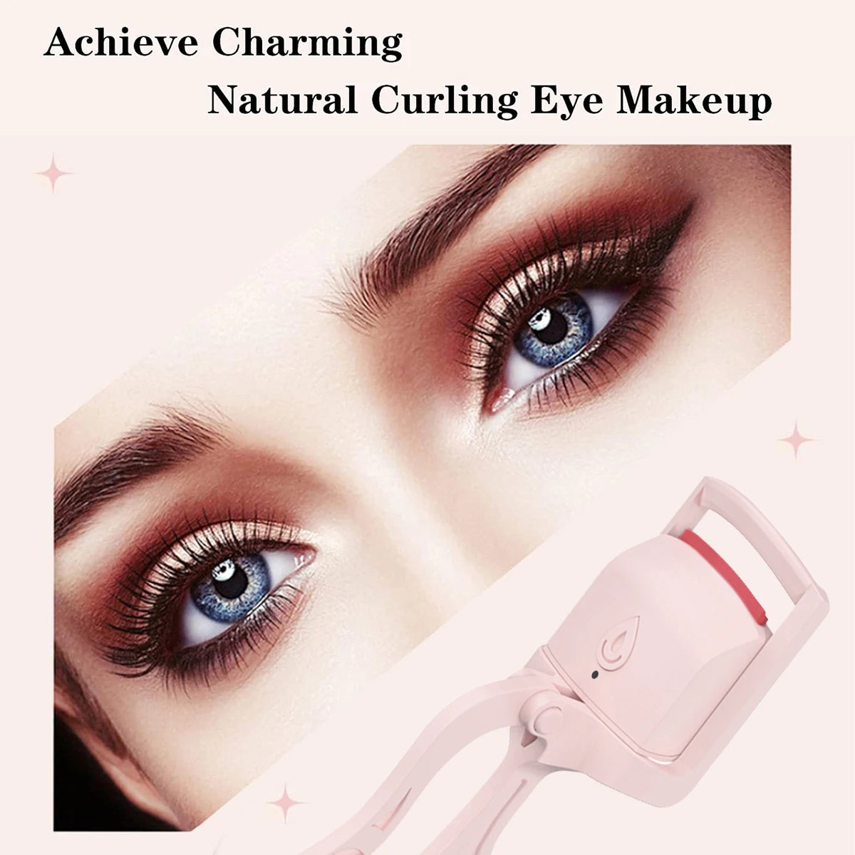 Heated Eyelash Curler-USB Rechargeable Electric Eyelash Curler- Eyelash Curlers Heated Fast Heat Up - Artigo Importado