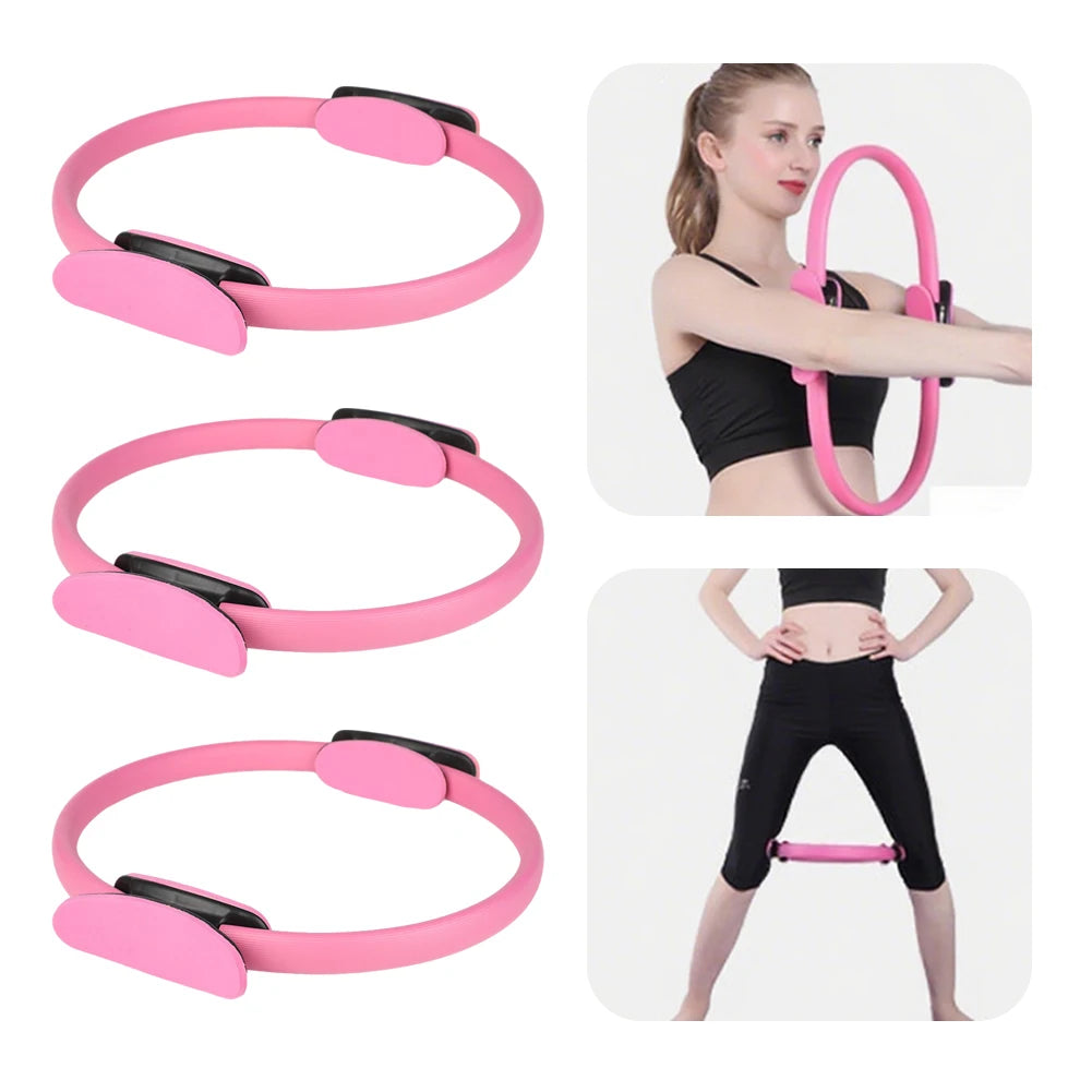 Pilates Ring Fitness Ring Portable Fitness Circle Flexible Resistance Exercise Equipment for Toning Inner & Outer Thighs - Artigo Importado
