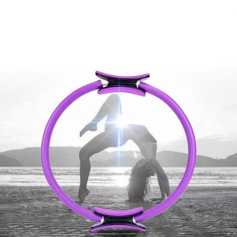1pc Yoga Pilates Ring - Durable Non-Slip Exercise Circle Fitness Magic Circle  for Toning & Sculpting Pilates Ring Flexibility - Artigo Importado