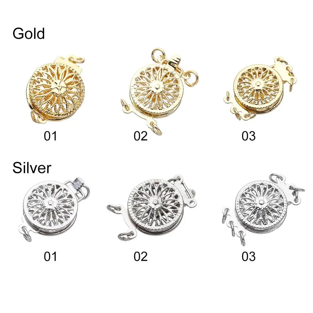 Layered Necklace Clasps Necklace Layering Clasp Multiple Bracelet Lock Connectors with Lobster Ring Clasps Jewelry DIY Findings - Artigo Importado