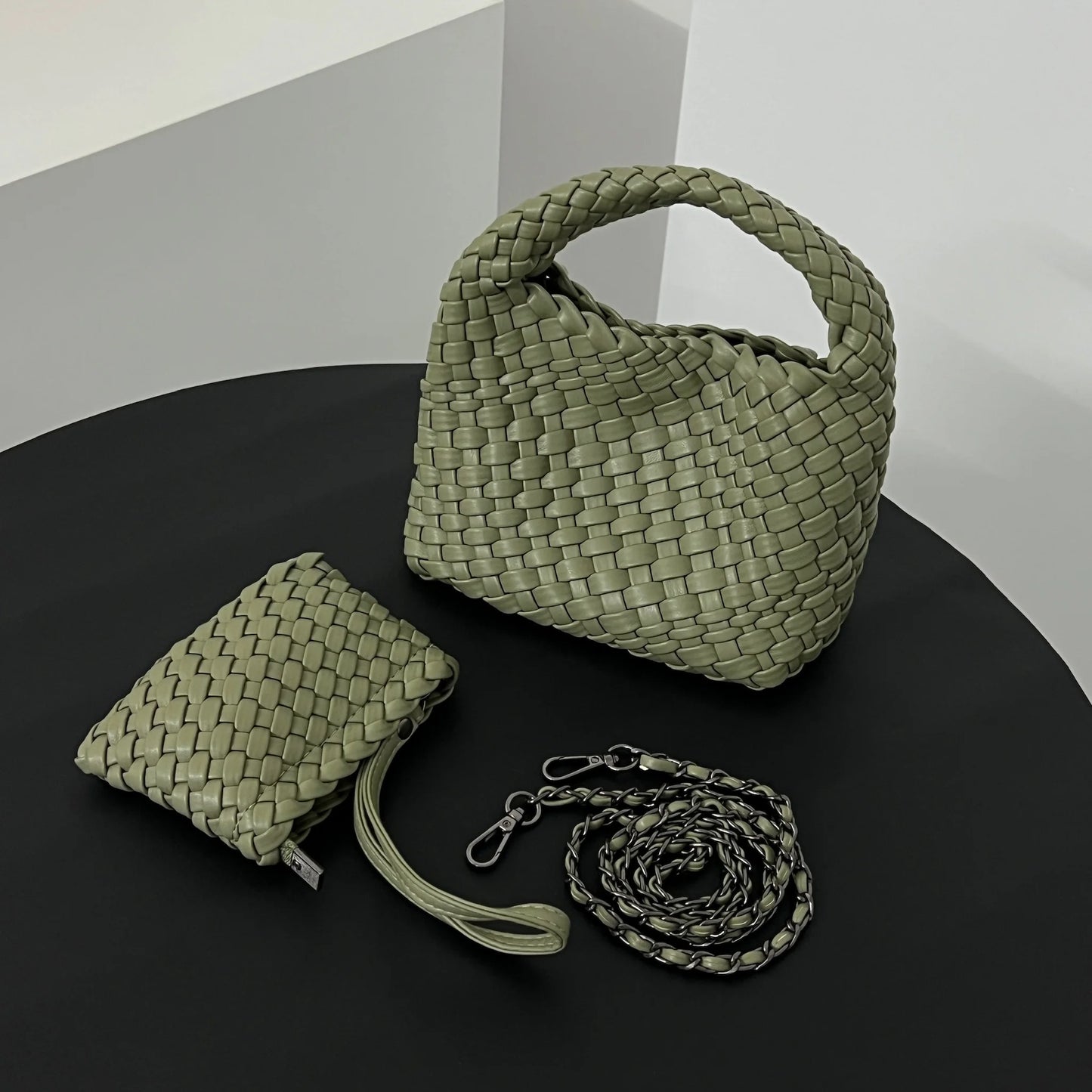 2025 Mini Women's crossbody Handbag Fashion Bag Hand-woven Crossbody Bags  Small Size For Women Woven Tote Bag - Artigo Importado