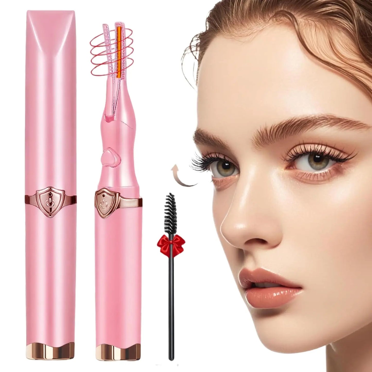 Heated Eyelash Curler 2-in-1 Clip-Type Design 3 Temperature Modes USB Rechargeable Electric Eyelash Curler for Women Girls Gift - Artigo Importado