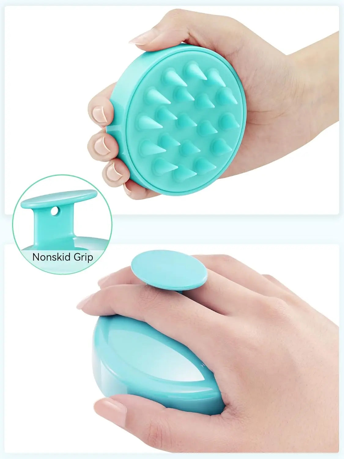 Scalp Massager Hair Growth, Soft Silicone Scalp Scrubber Shampoo Brush for Exfoliation, Dandruff Removal Head Massage Brush - Artigo Importado