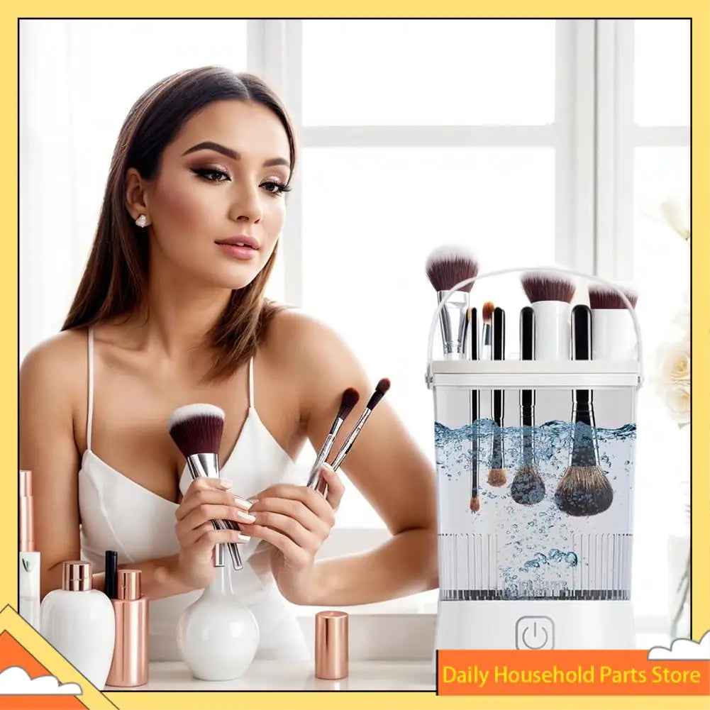 Electric Makeup Brush Cleaner With Clean Mat USB Automatic Rotation Makeup Brush Cleaner For Makeup Lovers Women HOT! - Artigo Importado