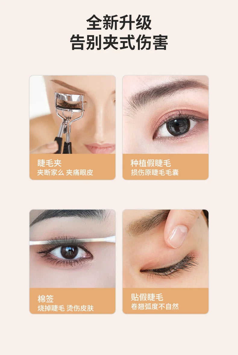 New Women Makeup Electric Heated Eyelash Curler Long Lasting Eye Lash Perm Heated Eyelashes Clip Automatic Tool - Artigo Importado