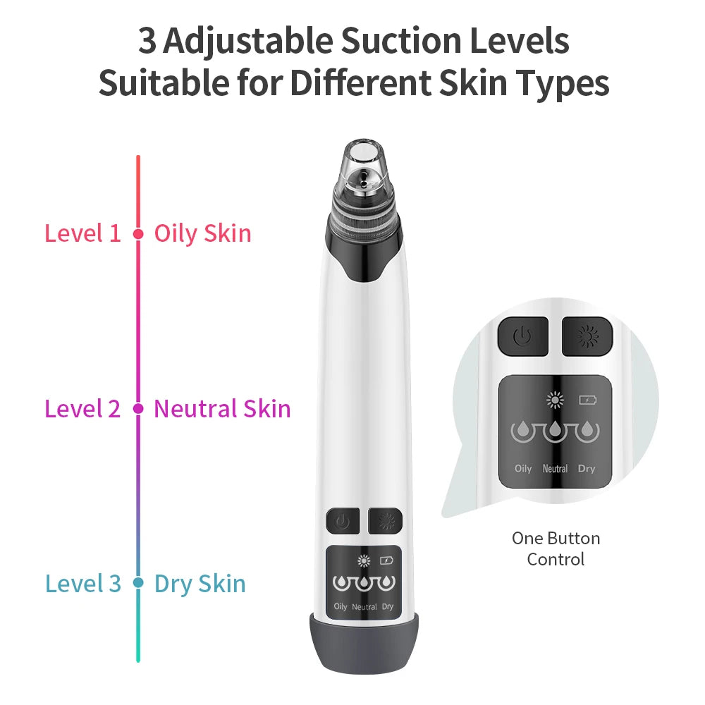 Blackhead Remover Electric Facial Cleansing Pore Vacuum Cleaner Ance Remover Pimple Face Cleaner Skin Scrubber Black Head Vacuum - Artigo Importado