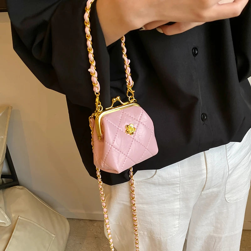 Super Mini Crossbody Bags For Women Designer Bag Luxury Chain Shoulder Coin Mini Purse Cute Clip Lipstick Bag Lady Cute Hobo Bag - Artigo Importado