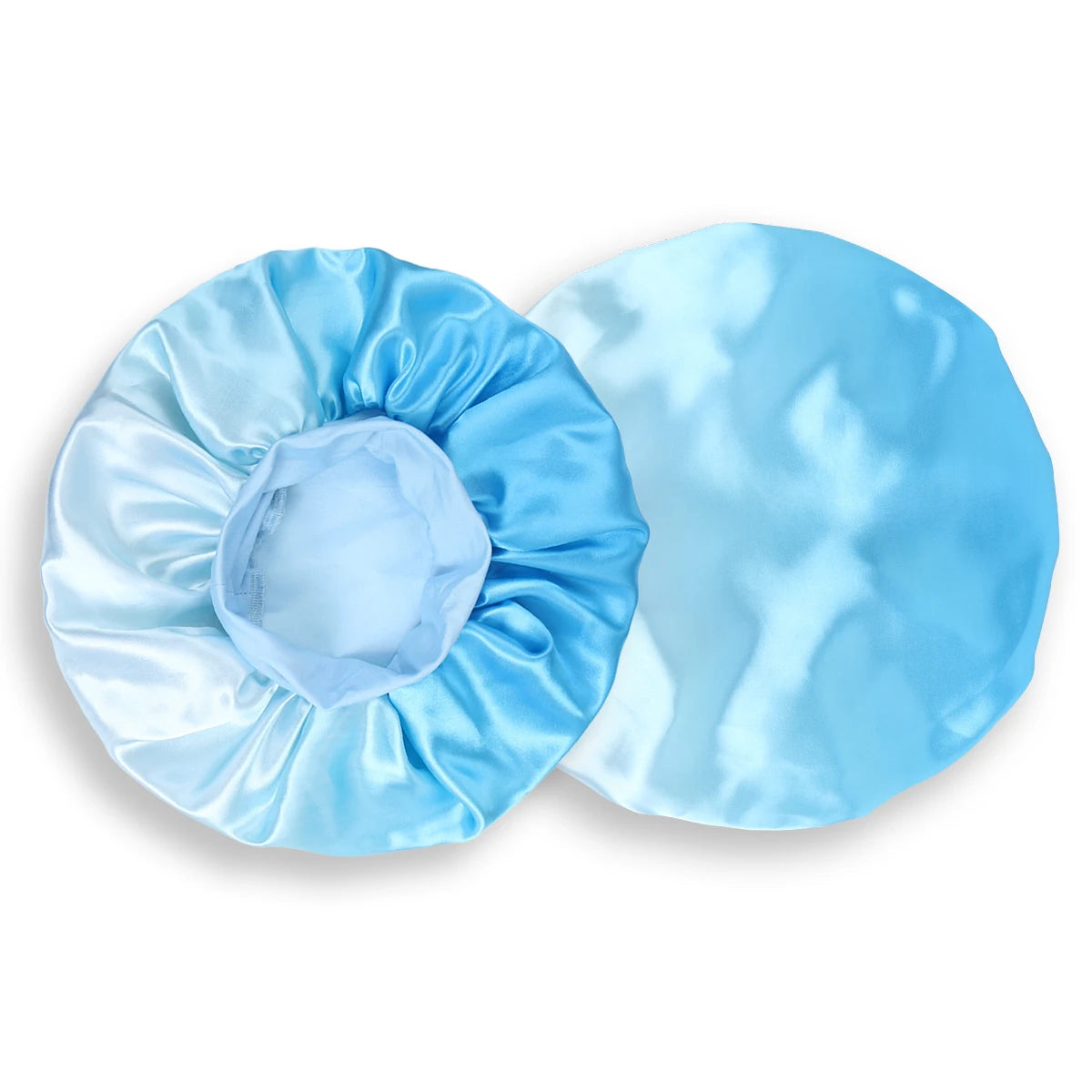 Satin Silk Bonnet Cap with Frontal Wrap, Wide Band, Colorful Fade Printing, Soft Nightcaps, Hair Protect Sleep, Extra Big Size - Artigo Importado