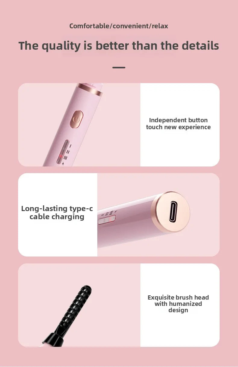 Portable Heated Electric Women Stereotypes Eyelash Curler USB Rechargeable Long Lasting Eyelash Curler Quick Heated Beauty Tools - Artigo Importado