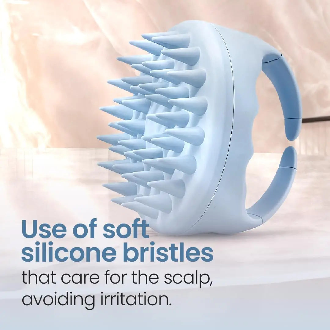 Hair Scalp Massager Shampoo Brush  Scalp Exfoliator for Dandruff Removal for Hair Growth Wet Dry Scalp Exfoliator Brush - Artigo Importado