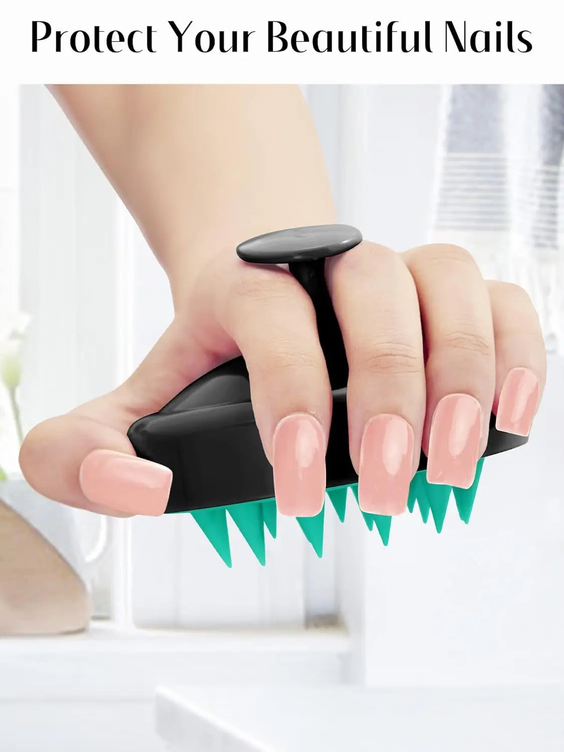 Scalp Massager Hair Growth, Soft Silicone Scalp Scrubber Shampoo Brush for Exfoliation, Dandruff Removal Head Massage Brush - Artigo Importado