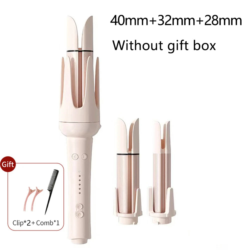Automatic Hair Curler 32mm Auto Rotating Ceramic Hair Roller Professional Curling Iron Stick 40mm Curling Wand Hair Waver gift - Artigo Importado