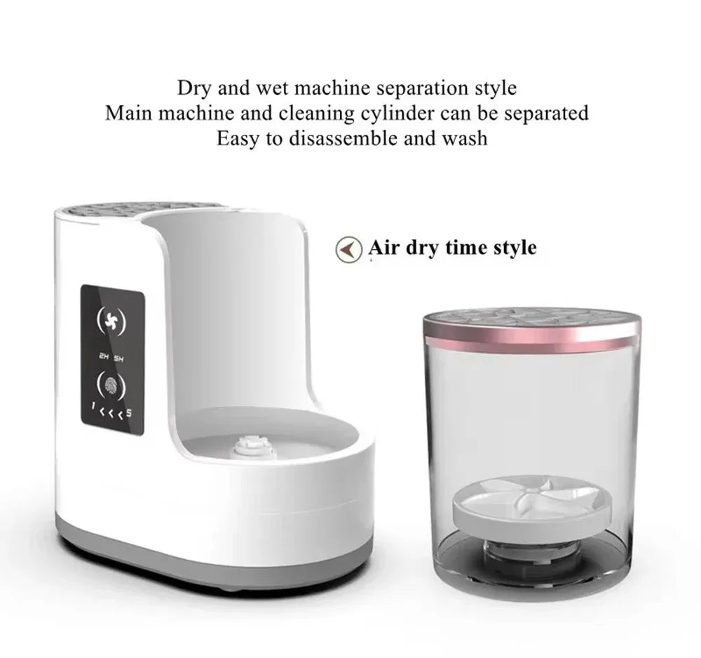 USB Electric Makeup Brush Cleaner 3-in-1 with Automatic Quick-Drying Support Device - Makeup Brush Cleaning And Drying Book Tool - Artigo Importado