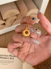 Minimalist new in fashion light luxury brushed round pendant necklace exquisite and High quality collar chain banquet jewelry - Artigo Importado