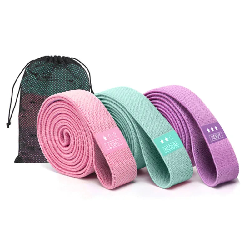 Resistance Bands Set for Working Out Non-Slip Exercise Booty Bands for Women Men Leg and Glutes with Hair Ties and Tape Measure - Artigo Importado