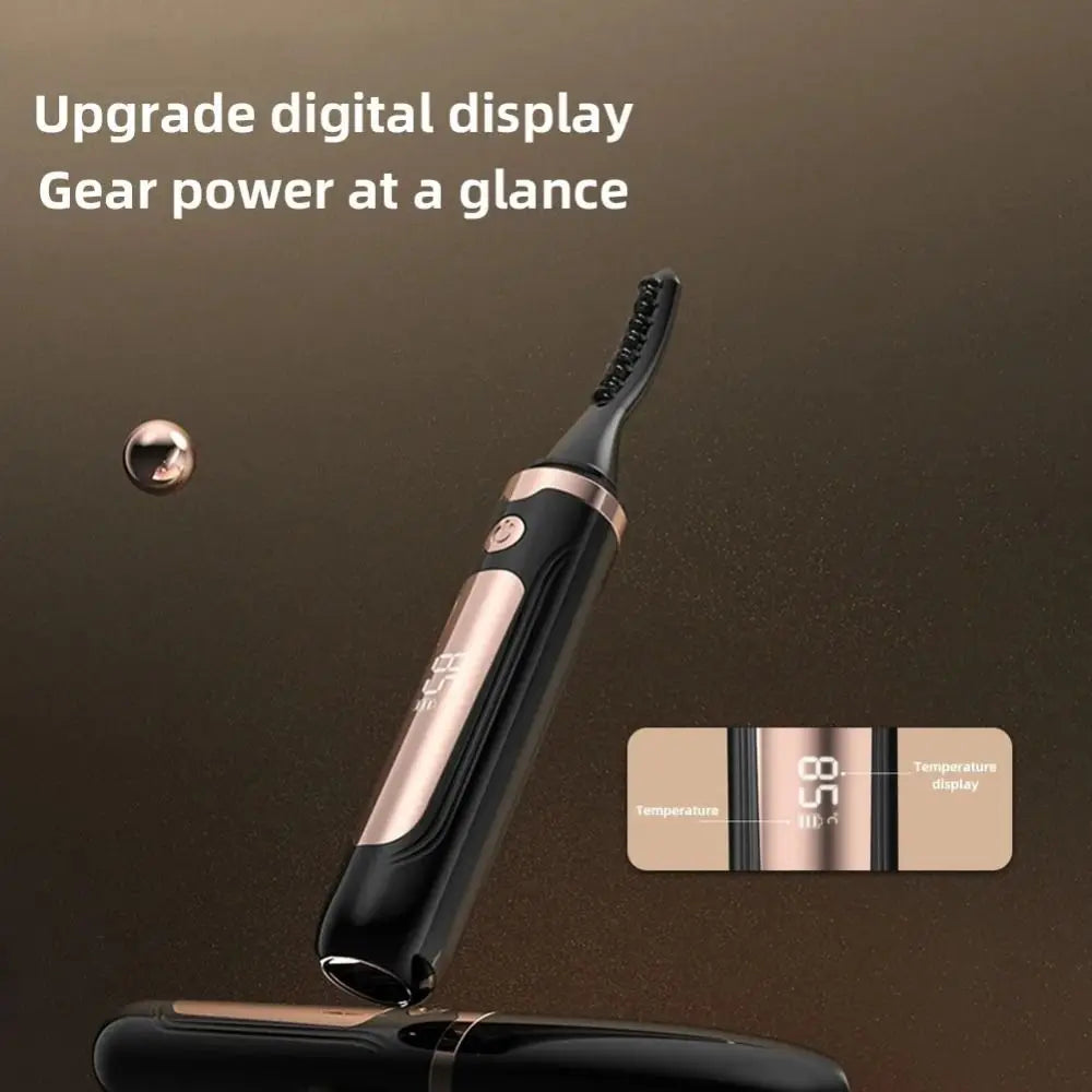 Long Lasting Electric Heated Eyelash Curler Anti-scald 4 Modes Temperature Portable Eyelash Curling Device Natural-Looking - Artigo Importado