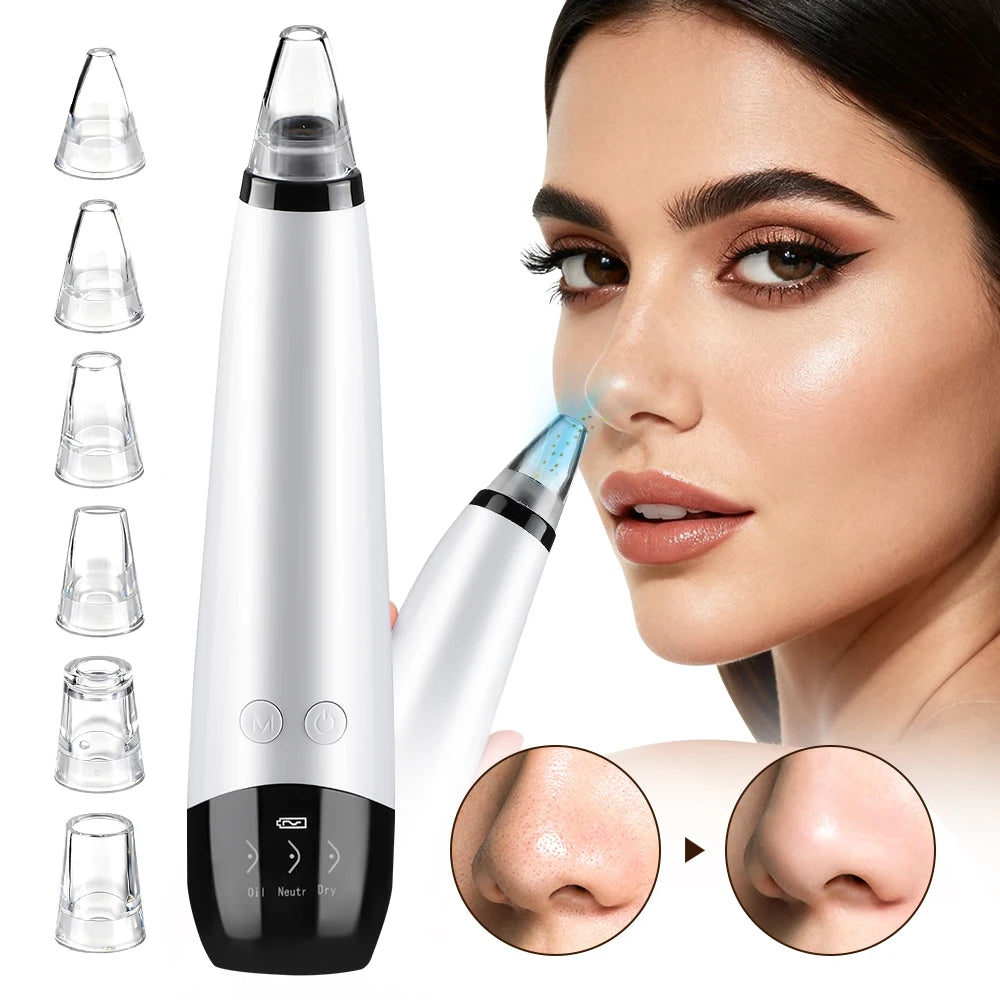 3 Suction Mode Blackhead Remover Face Cleansing Beauty Machine Dead Skin Remover Face Vacuum Blackhead Removal Skin Care Tool - Artigo Importado