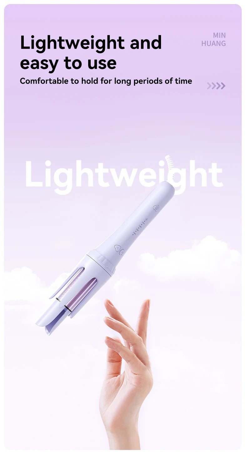 Automatic Hair Curling Iron 32mm Hair Curler Ceramic  Rotating Professional Hair Waver Curling Tool Hair curler for long hair - Artigo Importado