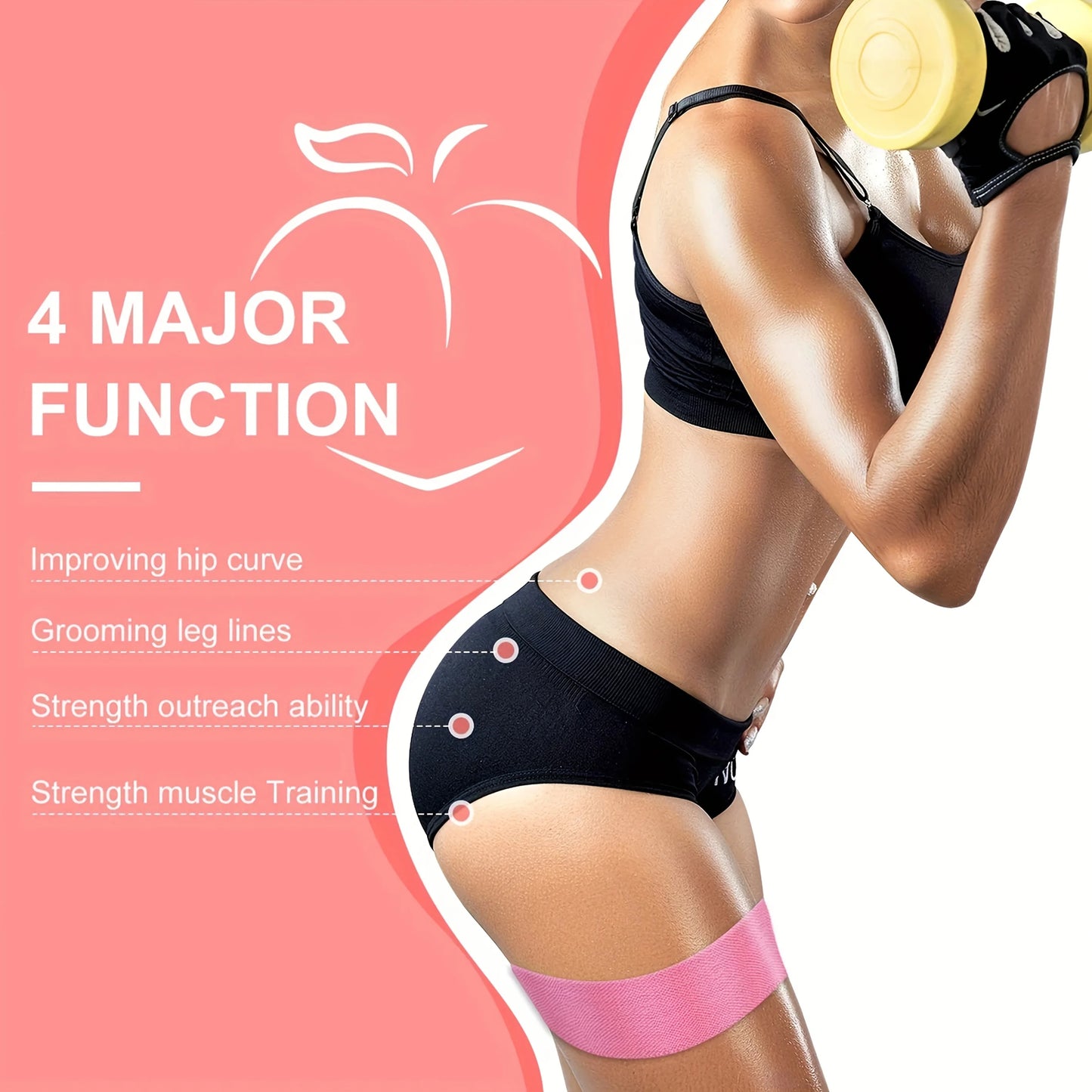 Fabric Resistance Hip Booty Bands Elastic Glute Thigh Workout Squat Circle Stretch Fitness Strips Loops Yoga Gym Equipment - Artigo Importado