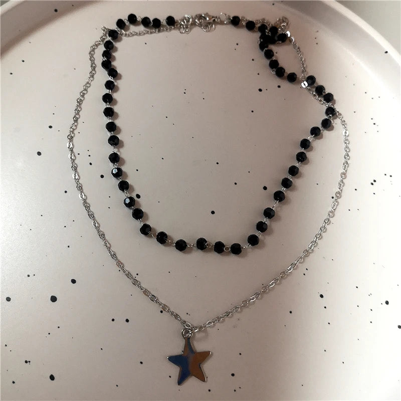 Gothic Y2K Red Butterfly Star Heart Cross Pendant Ghost Claw Choker Charms Necklaces Women Aesthetic Accessories Grunge Jewelry - Artigo Importado