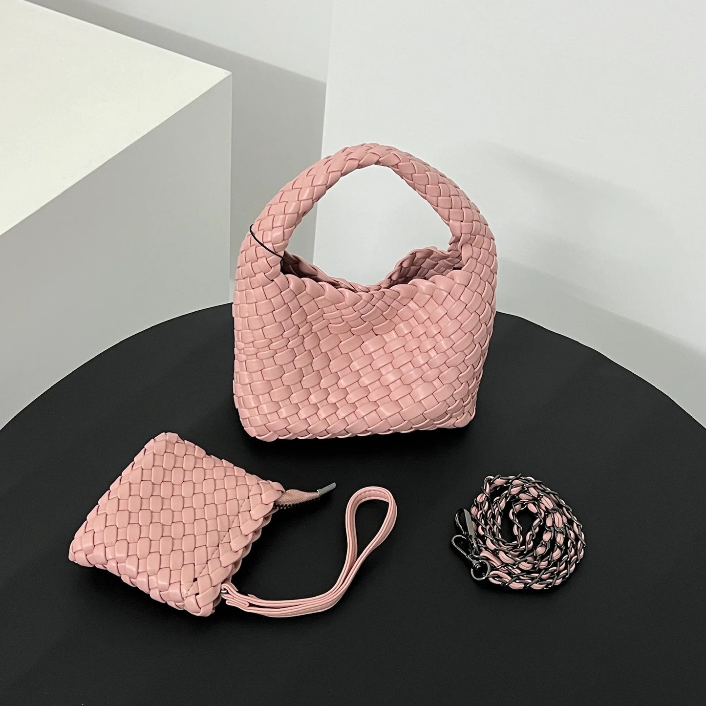 2025 Mini Women's crossbody Handbag Fashion Bag Hand-woven Crossbody Bags  Small Size For Women Woven Tote Bag - Artigo Importado