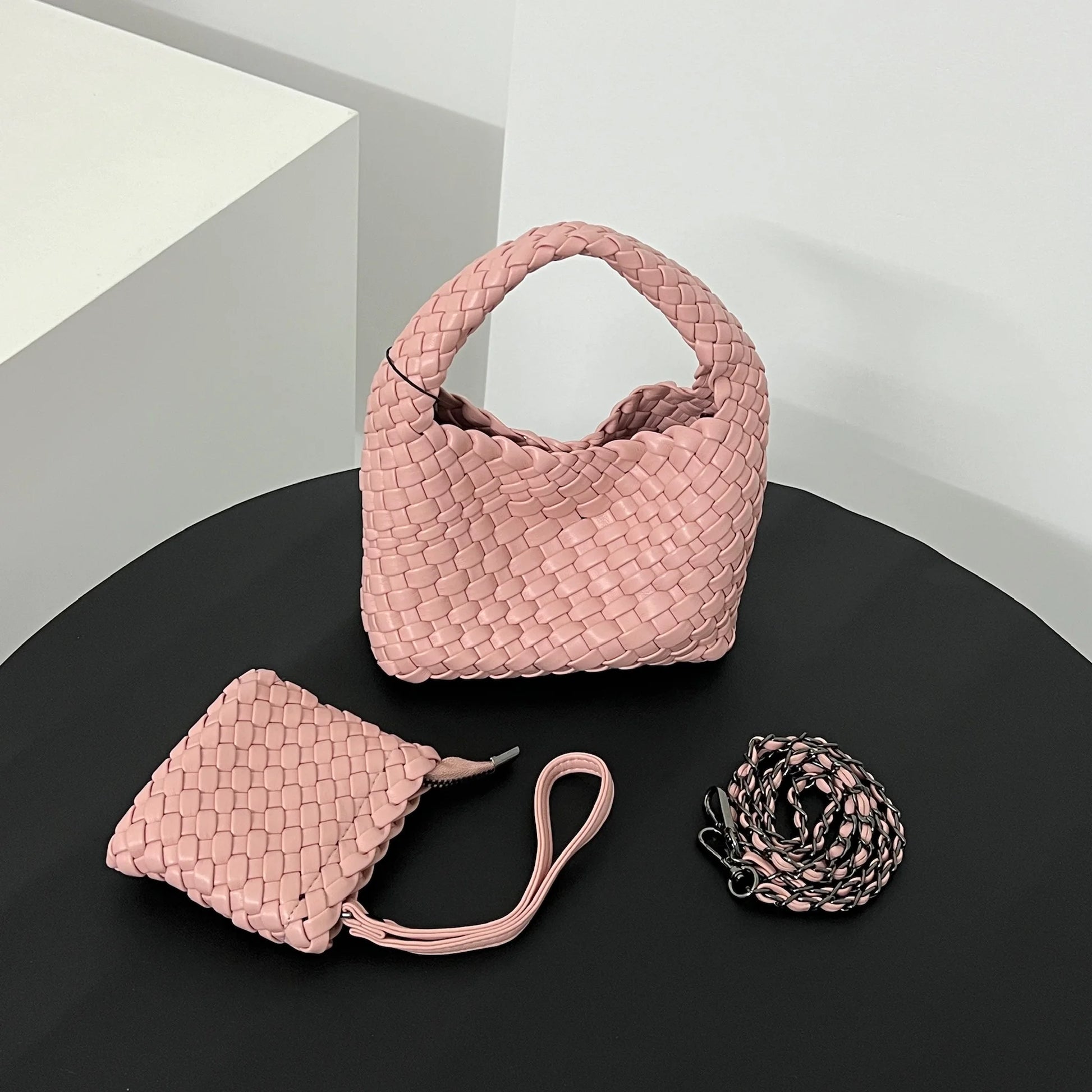 2025 Mini Women's crossbody Handbag Fashion Bag Hand-woven Crossbody Bags  Small Size For Women Woven Tote Bag - Artigo Importado
