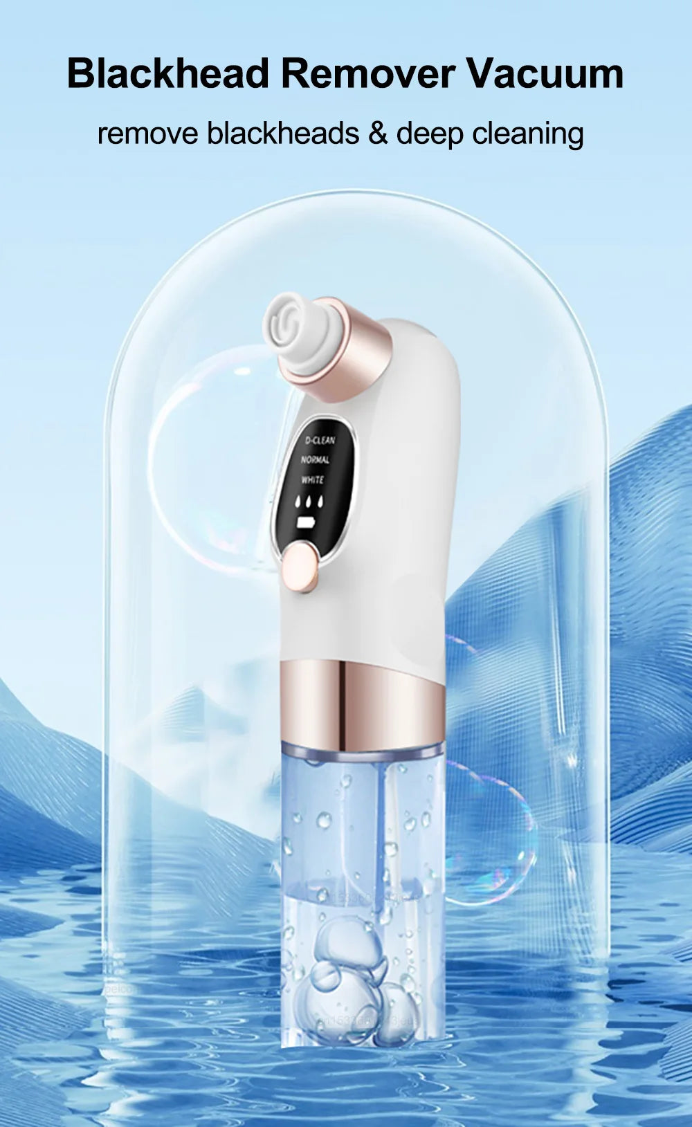 Blackhead Remover Electric Black Head Remover Pore Vacuum Cleaner Micro Small Bubble Rechargeable Water Cycle Black Dot Remove - Artigo Importado