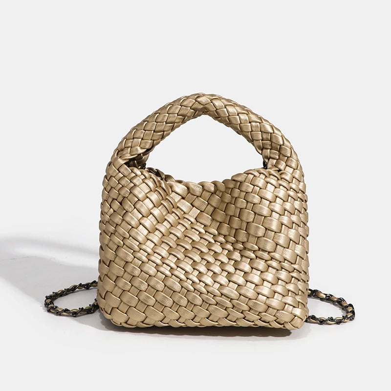 2025 Mini Women's crossbody Handbag Fashion Bag Hand-woven Crossbody Bags  Small Size For Women Woven Tote Bag - Artigo Importado