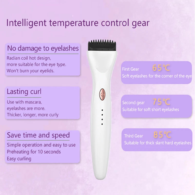 Heat Curling Electric Eyelash Curler Electric Heated Eyelash Grafting Long Lasting Hot Eyelashes - Artigo Importado