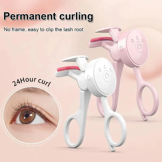 USB Electric Heated Eyelash Curler Intelligent Temperature Control Rechargeable Long-lasting Styling Eyelash Roller - Artigo Importado