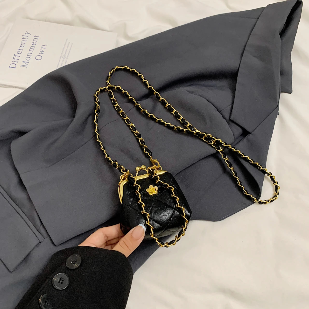 Super Mini Crossbody Bags For Women Designer Bag Luxury Chain Shoulder Coin Mini Purse Cute Clip Lipstick Bag Lady Cute Hobo Bag - Artigo Importado