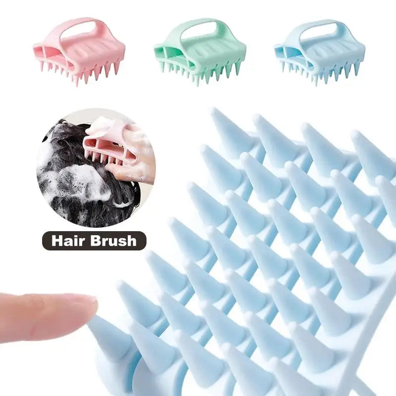 Scalp Massager Shampoo Brush Hair Washing Scalp Brush Soft Silicone Scalp Massager Hair Comb For Dandruff Removal Shampoo Brush - Artigo Importado