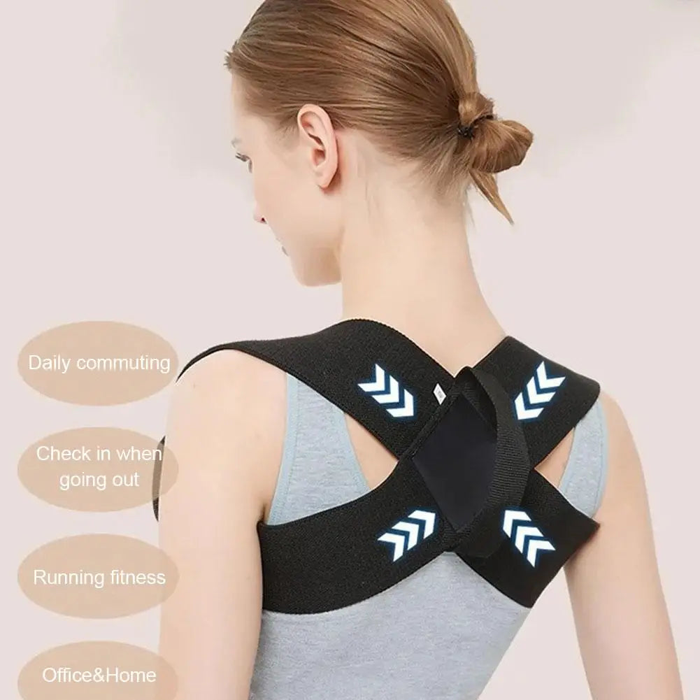 Back Posture Corrector Clavicle Spine Back Brace Belt Adjustable Upper Back Shoulder Lumbar Posture Correction Body Shaping - Artigo Importado