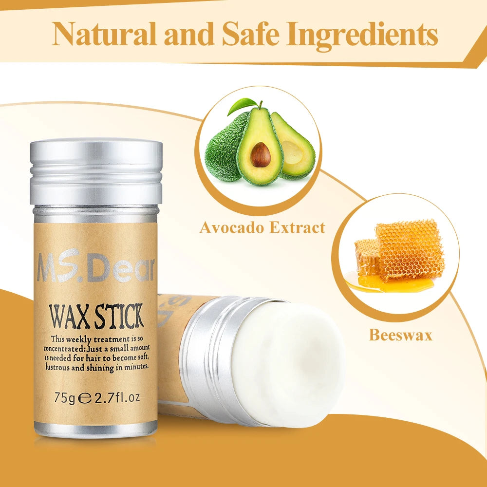 Hair Wax Stick For Wig Professional Hair Wax Stick Gel Cream Non-Greasy Style Hair Wax Stick For Men Women Broken Hair Artifact - Artigo Importado