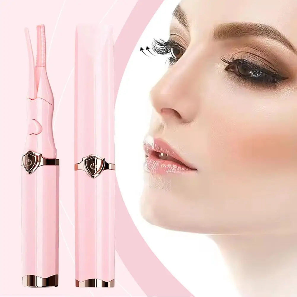 Electric Eyelash Curler Fast Heating Eyelash Curler Long-Lasting Eyelash Comb Professional Heated Curling Brush Makeup Tools - Artigo Importado
