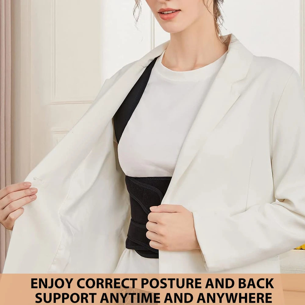Posture Corrector for Women and Men, Adjustable Back Brace for Scoliosis, Hunchback Correction, Back Support and Posture Trainer - Artigo Importado