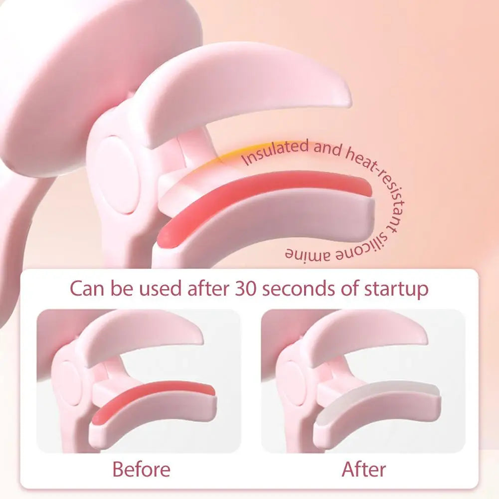 Electric Heated Eyelash Curler for Women,Portable USB Rechargeable Heated Lash Curler with Quick Heat-Up, Anti-Scald Makeup Tool - Artigo Importado