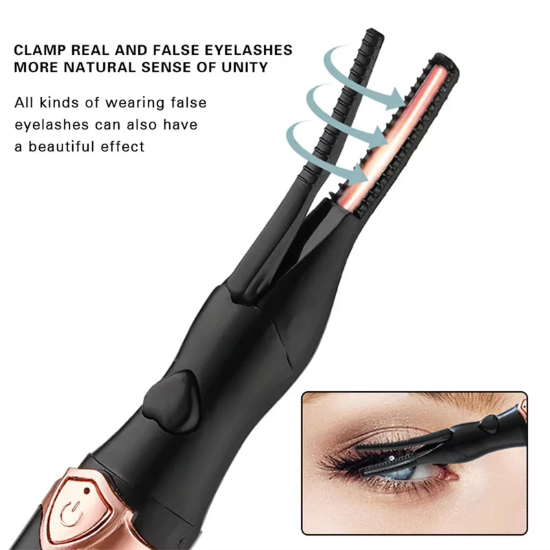 Heated Eyelash Curler for Women Mini USB Rechargeable Finalize Eyelash Tool for Makeup Natural Curling Eye Lashes 2025New - Artigo Importado