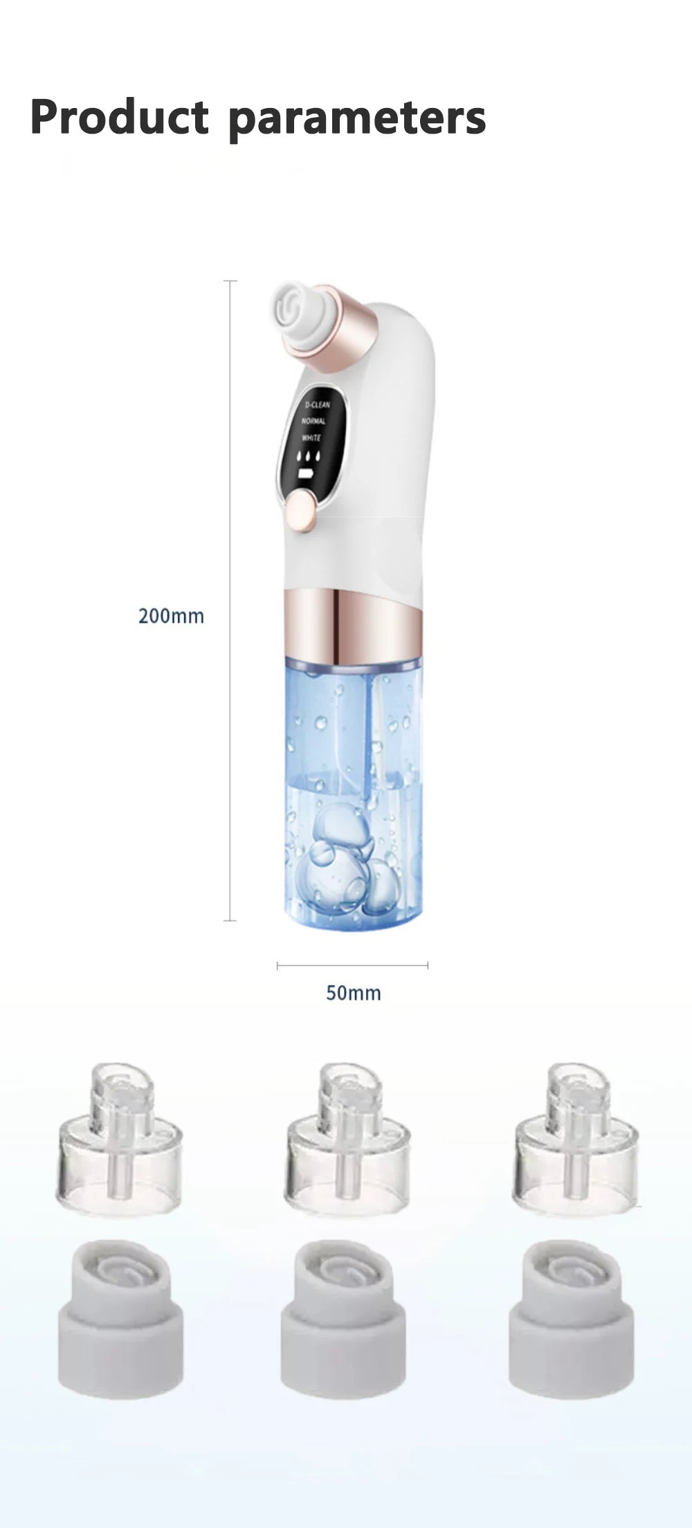 Blackhead Remover Pore Vacuum Face Cleaner Electric Pimple Acne Black Head Removal USB Rechargeable Water Cycle Black Dot Remove - Artigo Importado