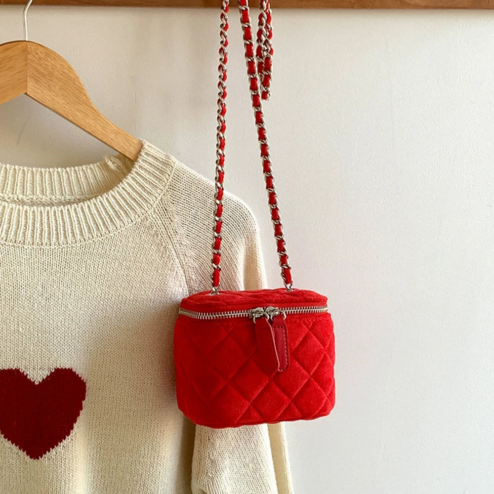 Mini Denim Crossbody Bags for Women 2026 Lingge Chains Shoulder Bag Fashion Brands Box Bag Lipstick Coins Purses and Handbags - Artigo Importado