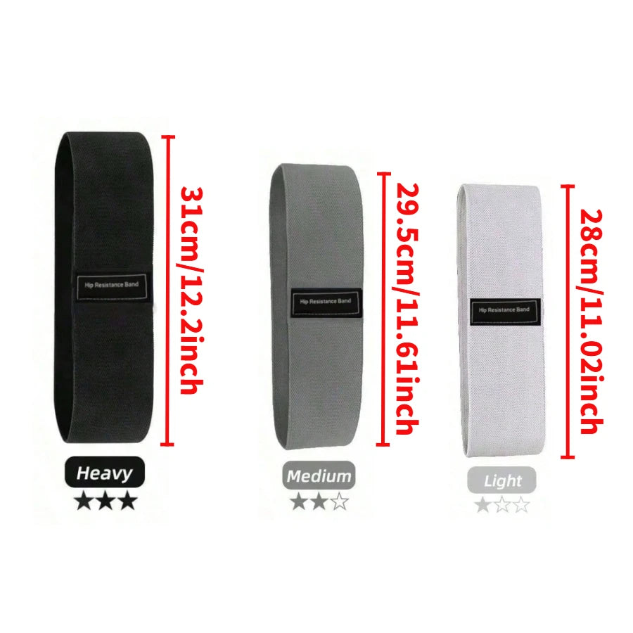 Basic Fabric Resistance Hip Booty Bands Glute Thigh Elastic Workout Bands Squat Circle Stretch Fitness Strips Loops Yoga Gym - Artigo Importado