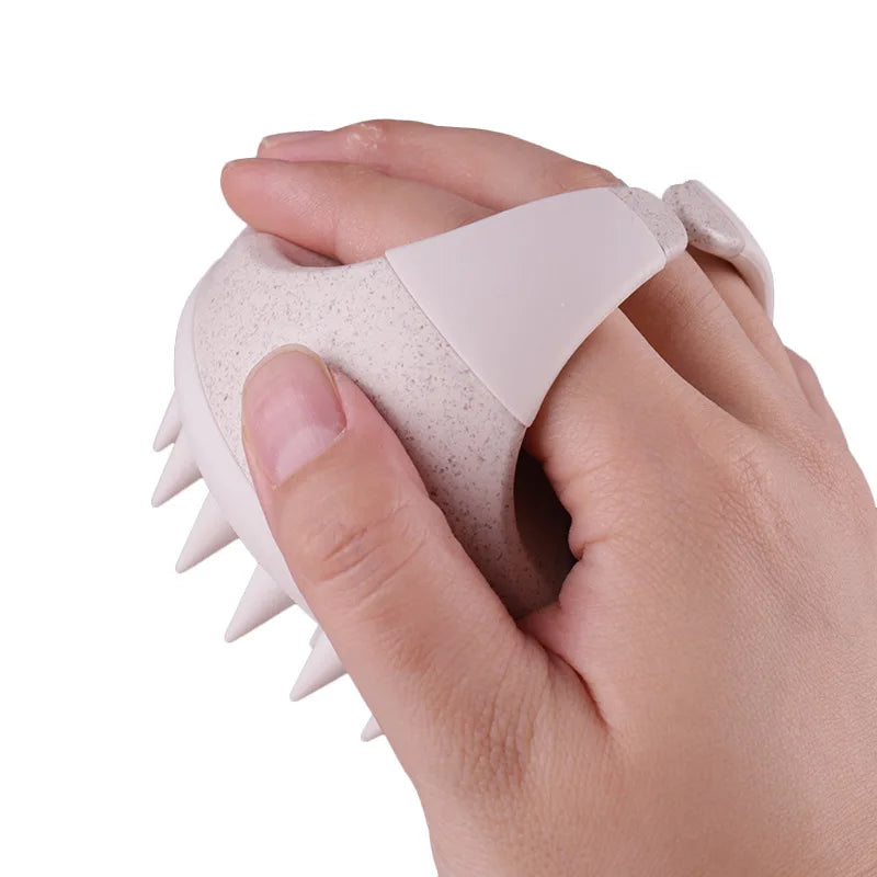 Hair Scalp Massager Shampoo Brush Soft Silicone Shampoo Brush Massage Shampoo Brush Clean Scalp Bath Comb Scalp Beauty Health - Artigo Importado