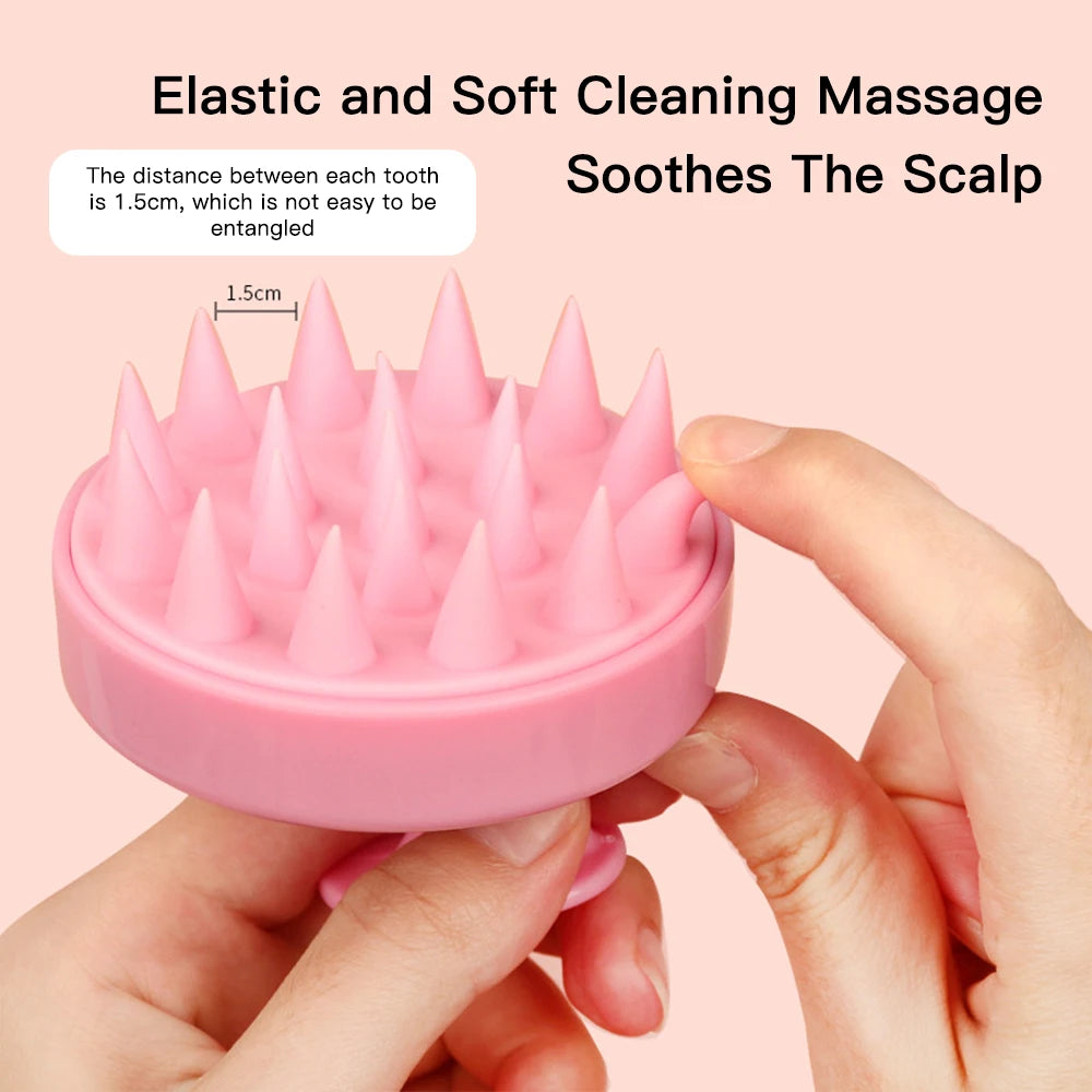 Silicone Head Scalp Massage Comb Hair Washing Brush Soft Scalp Massager for Hair Growth Shampoo Brush Shower Comb Hair Care - Artigo Importado