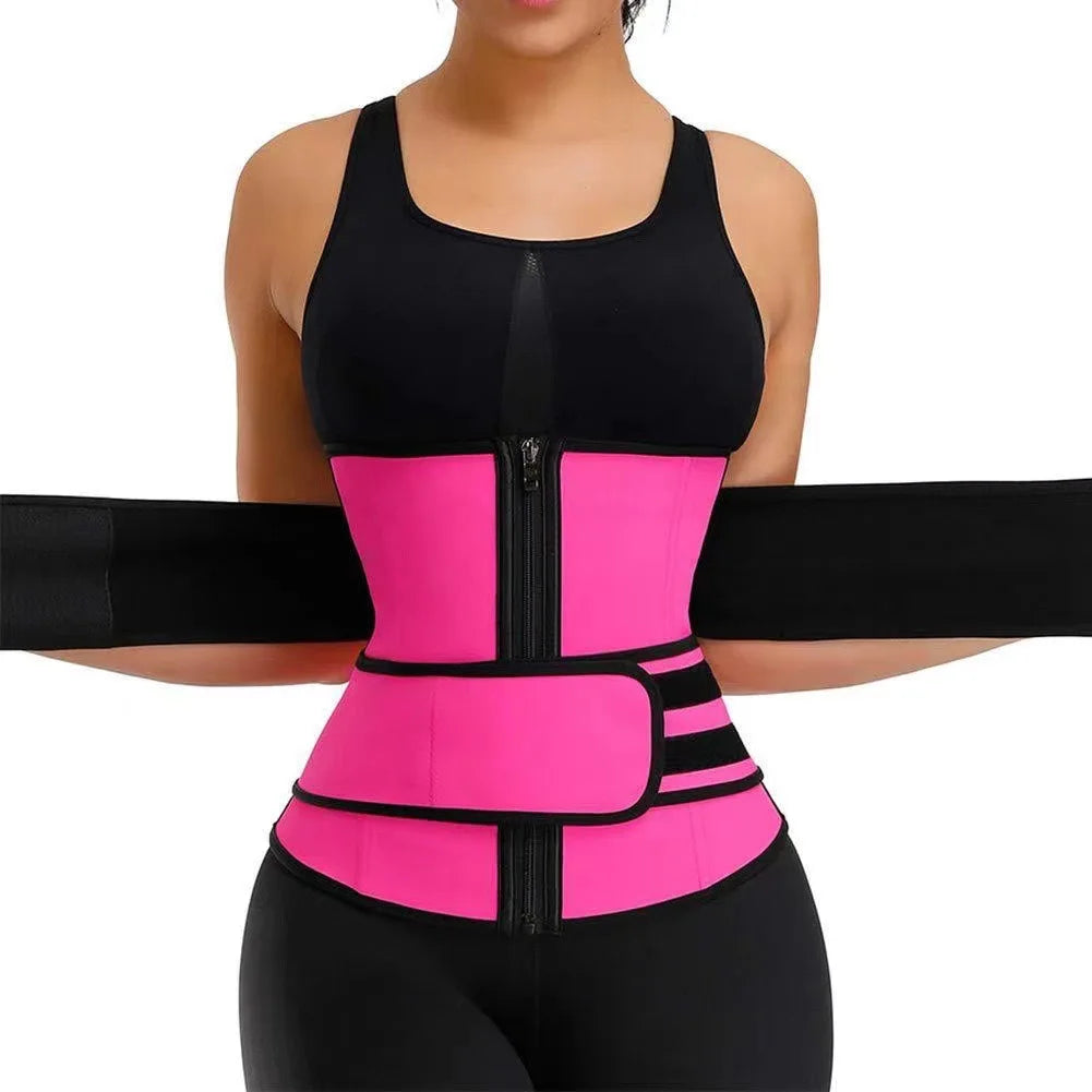 1pc Waist Trainer Slimming Body Shaper Fitness Belt Weight Loss Fat Burning Sport Girdle Sweat Trimmer Workout Cincher Shapewear - Artigo Importado