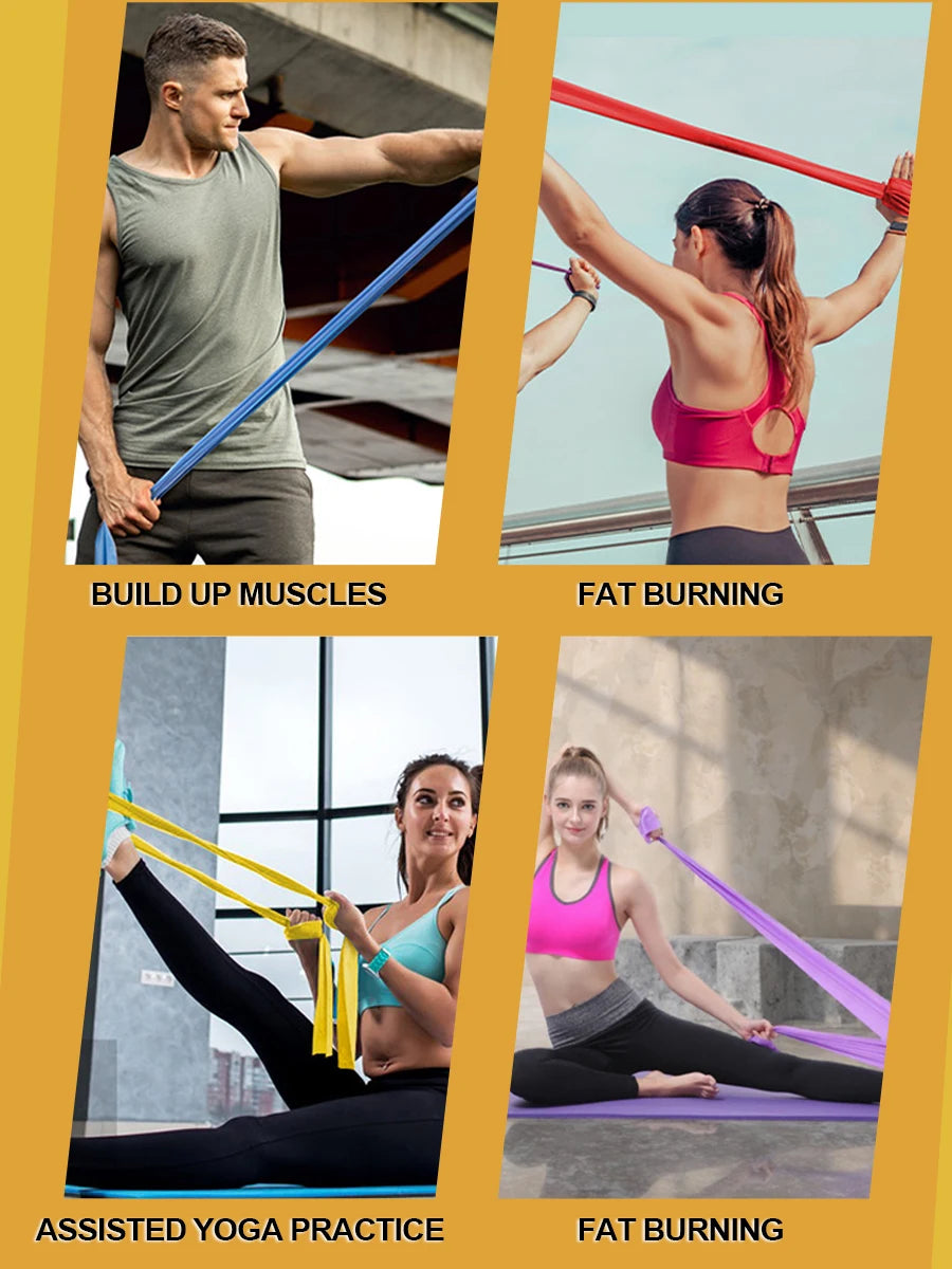 Resistance Bands for Working Out,Free Elastic and Exercise Bands Set for Suitable for Rehab, Yoga, Pilates, Gym, Home Exercise - Artigo Importado